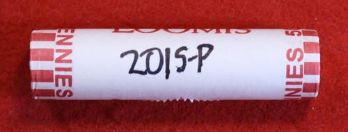2015-P Lincoln Shield Cent Penny 50 Coin roll UNC rolls