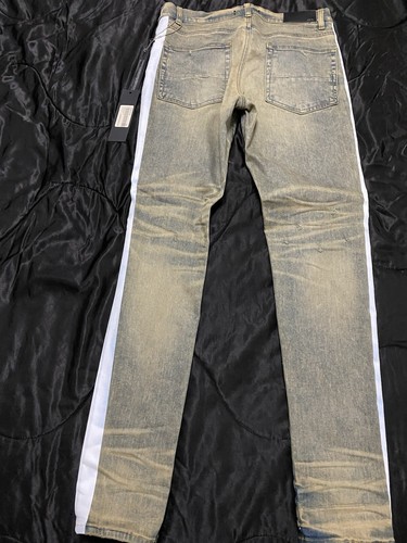 Amiri Indigo Broken Track jeans size 34 authentic - Picture 4 of 10