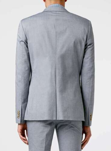 Blazer Topman ajustado - Azul claro, talla 42, nuevo, venta al por menor $130, traje Topshop - Imagen 2 de 4