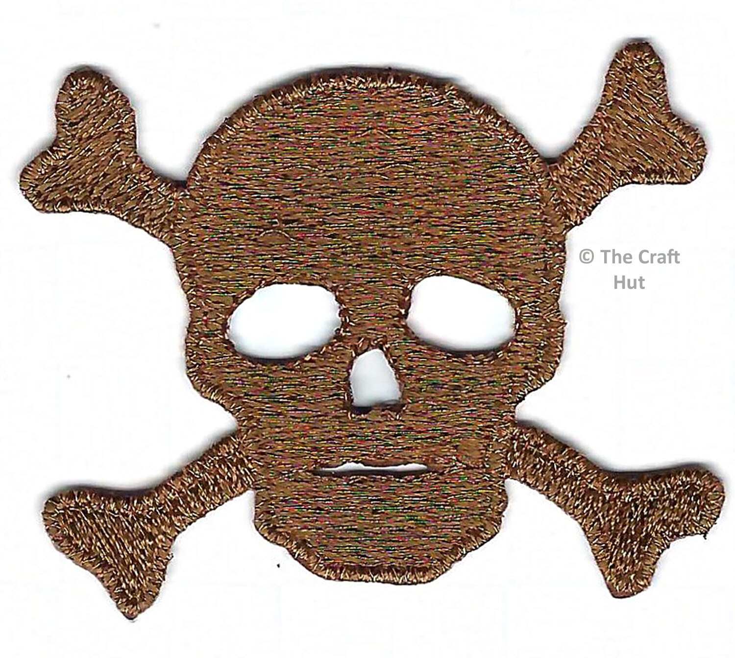 Sewing Iron Sew On Motif Craft Factory Patch Pirate Skull and Cross Bones New