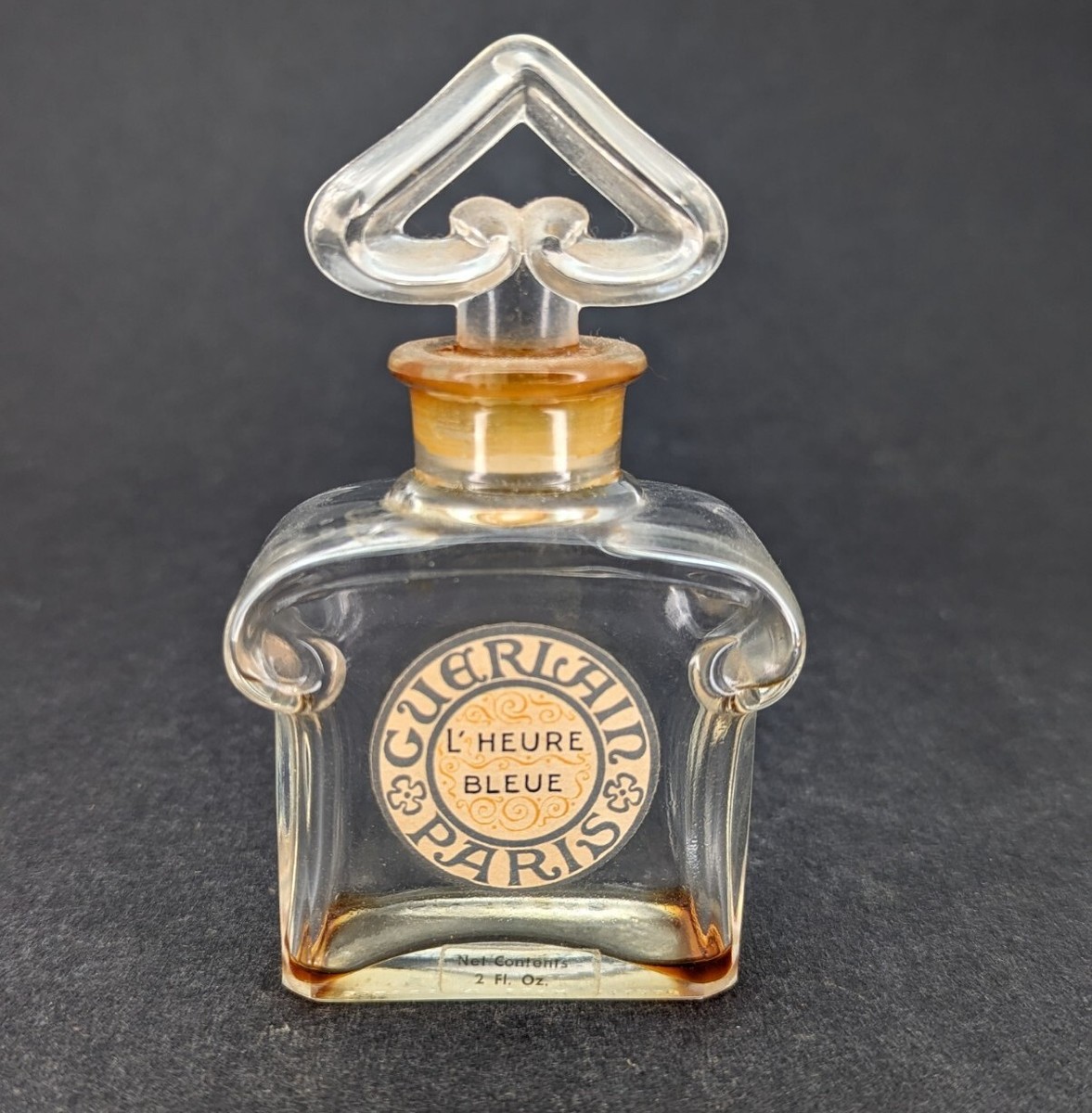 empty) Vintage 2 Oz Guerlain L'Heure Bleue Perfume Bottle 4