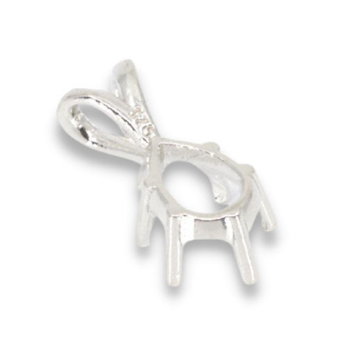 Pear 6-Prong Pre-notched Pendant Mounting - Picture 2 of 3