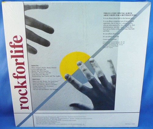 VINYL LP ROCK FOR LIFE XL-102 RADIO RICHMOND, VIRGINIA COMPILATION RECORD ALBUM - Picture 2 of 2