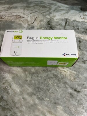 TrickleStar Plug-In Energy Monitor 890EM-US-W Watt Meter NEW