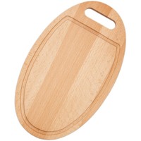 Holz KüChenbrett Holzbrett Schneidebrett Oval Mit Griff 30 X 18 Cm