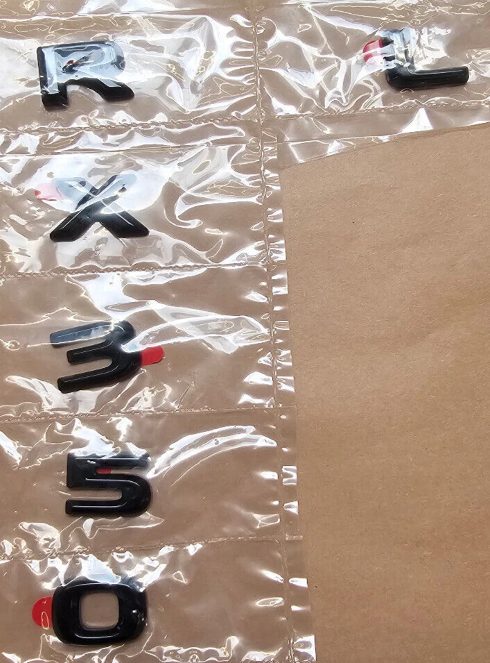 GENUINE NEW OEM GLOSS BLACK LEXUS RX350L BLACK OUT EMBLEM OVERLAY PT948-48222-02 - Image 2 of 3