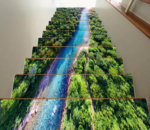 3D Wald H123 Stair Risers Dekoration Fototapete Vinyl Aufkleber Tapete E - Picture 1 of 6