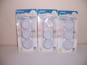 dr. Brown travel caps  baby bottles lot Box SS