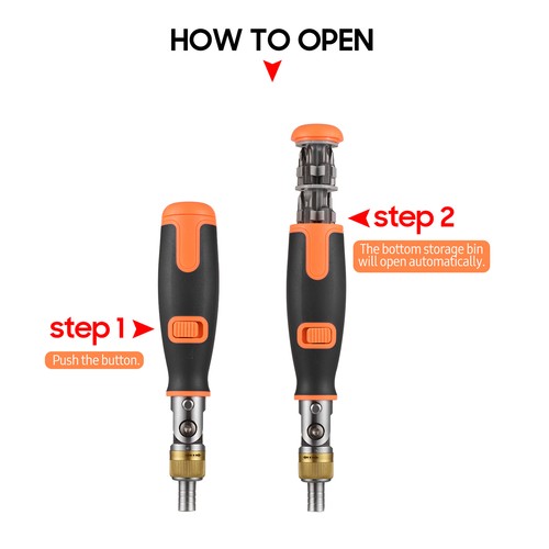 Two-way Ratchet Screwdriver 10-in-1 Multi-bit Ratchet Screw Drivers Set C8S9 - Picture 4 of 8