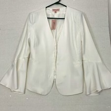 Philosophy Blazer, Lined, Bell Sleeves, Pockets, White, Size 8 NWT