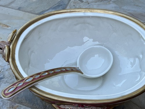 Fitz & Floyd florentinische Weihnachten, Rentiergriff Suppe Tureen 16" - Bild 5 von 16