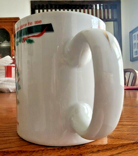 Deck the Halls Mug 12 oz. A partridge in a pear Tree 12 Days Tienshan Stoneware! - Picture 2 of 16