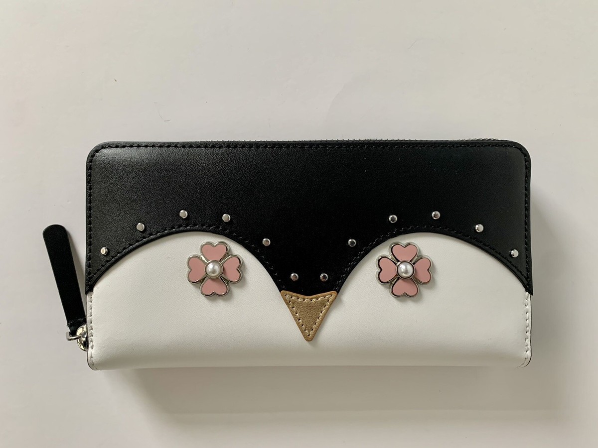 Marine Serre｜HALF-LENGTH WALLETS (ULG007ACLEA0053 GR80) Marine Serre Moon-patch Leather Chain Wallet | Black | FARFETCH