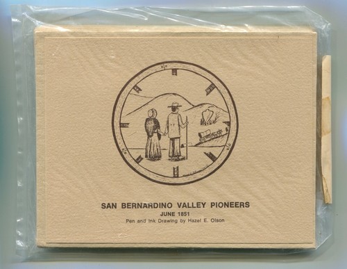 Hazel E. Olson Pen & Ink Note Cards San Bernardino Valley Pioneers California - Bild 1 von 3