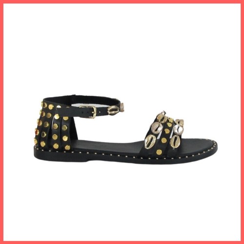 Cafènoir Sandalias Mujer Piso Talón Cerrado ggb171 010 Negro Oro Verano  2020 | eBay