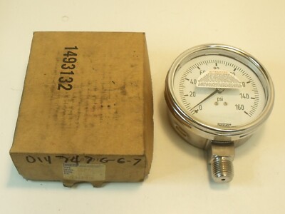 NIB Wika PN 9745653 Type 232.54 4'' Bourdon Tube Pressure Gauge: 0-160psi, 1/2NPT