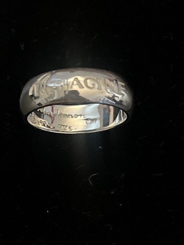 John Lennon Jewelry Collection IMAGINE Sterling Silver Band Ring Size 6 3/4 - Picture 4 of 8