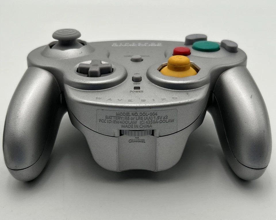 Nintendo Gamecube Wavebird DOL-004 Platinum Wireless Controller w/Dongle WORKS - Image 3 of 4