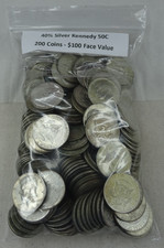 (200) 1965-1970 Kennedy Half Dollars 40% Silver $100 US Mint Coins