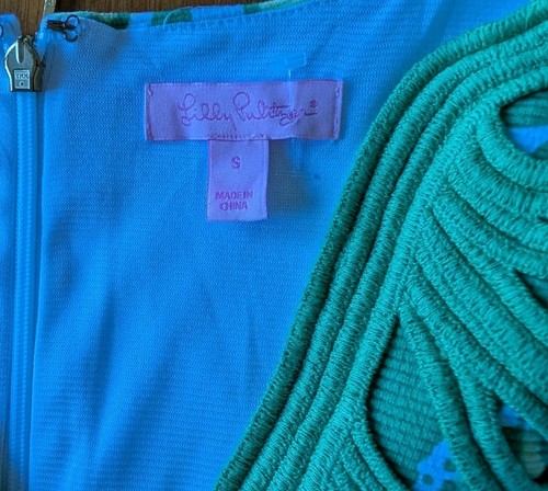 Lilly Pulitzer Janice grün-weißes Etuikleid Gr. S In Preppy Resort - Bild 4 von 12