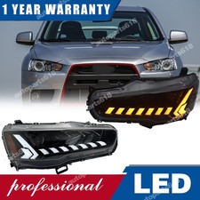 Led Headlight Drl Sequential Turn Signal Lamp For Mitsubishi Lancer Evo X 08-20