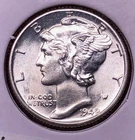 1940  Philadelphia Mint  Silver Mercury Dime in Uncirculated  Condition with FSB