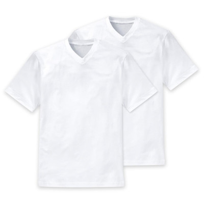 Schiesser Herren T-Shirts 2er Pack halbarm Baumwolle Essentials American Shirts
