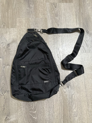 Eddie Bauer Black Crossbody Backpack Outdoor Nylon 17  h X 12  w Casual 1 Strap