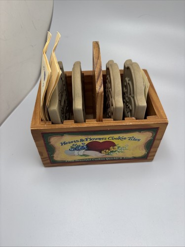 Rycraft Cookie Art Herzen und Blumen Plätzchen Fliesen Stempel 4er Set in Holzkiste - Bild 18 von 18