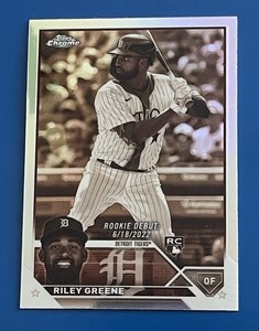 2023 Topps Chrome Update Riley Greene Negative Rookie RC #USC128 Detroit Tigers