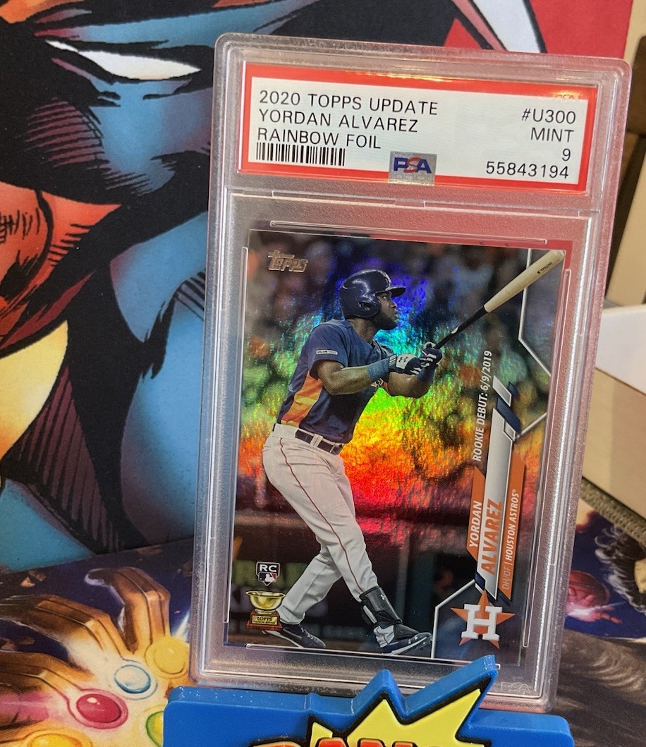 2020 Topps Update #U-300 Rookie Rainbow Foil Yordan Alvarez PSA 9