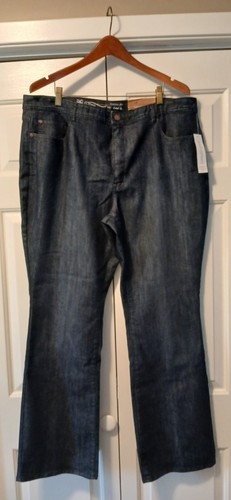Neu mit Etikett Coldwater Creek Damengröße 18 klassische Passform Bootcut-Jeans dunkelblau Denim