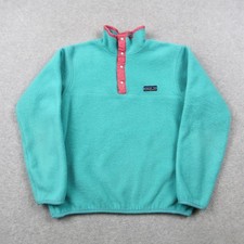 Vintage Patagonia Synchilla Snap-T Fleece Pullover Teal Pink Made in USA Kids 14