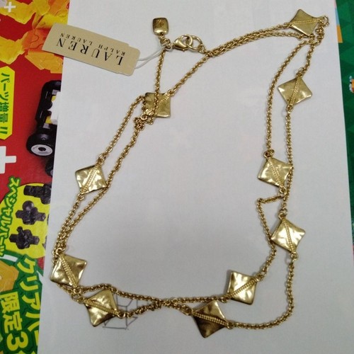 Ralph Lauren Women's Necklace Square Plate Limited Edition VHTF Rare Practicalit - Picture 1 of 7