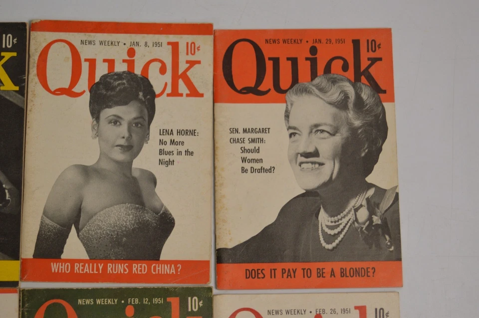 12 Vintage Quick Magazines MCM Hollywood Stars Photographs News Articles 1952 Foto 3 de 4