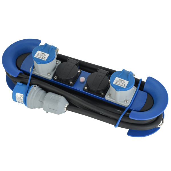 Multipresa da cantiere 2 prese CEE 2P T e 2 prese Schuko 16A con protezione sovr