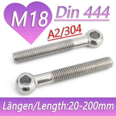 Eye Screws Din 444 A2 Stainless Steel V2A Eyebolt  M18X80 M18X90 M18X100 M18X110