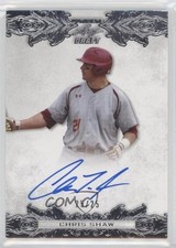 2015 Leaf Ultimate Draft Silver Etched Foil 25/25 Chris Shaw #BA-CS1 Auto a2v