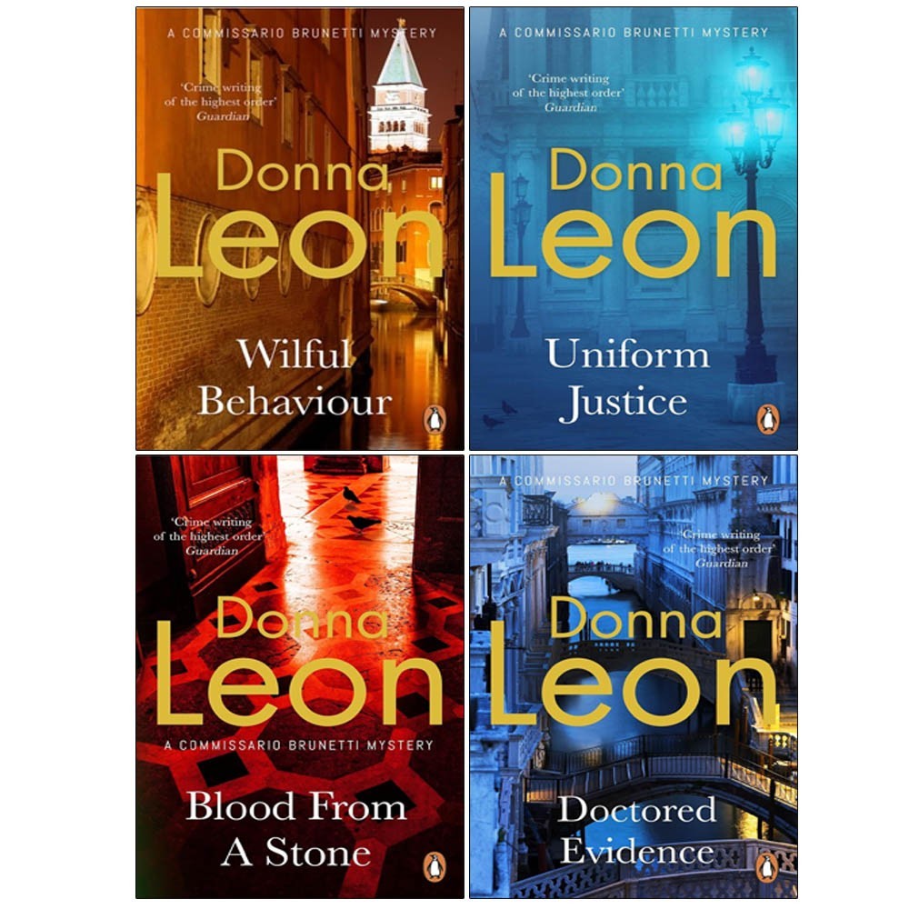 Brunetti Series 3 Collection 4 Books Set by Donna Leon  (11 to 14) Wilful Behavi