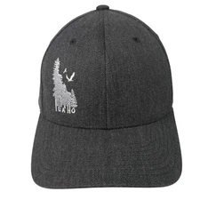 Idaho Wilderness Fitted Baseball Cap Gray XL Embroidered 6 Panel Flexfit Yupoong