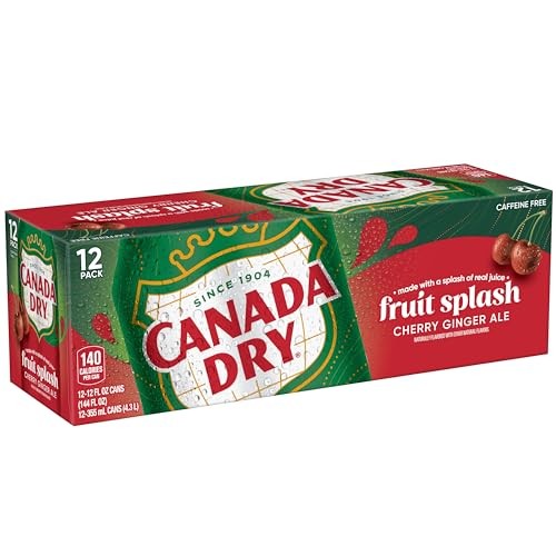 Canada Dry Cherry Gingerale Fruit Splash 12oz, Pack of 12 Fl Oz