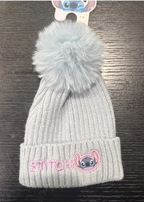 Disney Lilo & Stitch X Primark Baby Pompom Beanie Hat 6-12 Months New