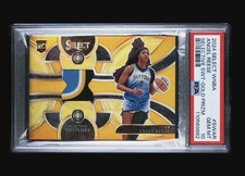 Angel Reese 2024 Select WNBA Gold Prizm RC Selective Swatches PSA 10