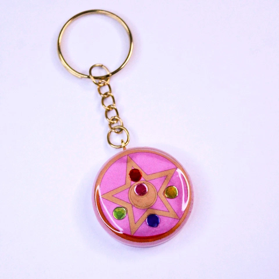 Portachiavi Sailor Moon - Crystal Star Compact - Bandai - Sailor Moon Brooch - Immagine 3 di 4