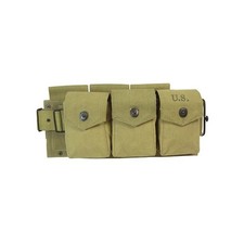 M1942 BAR Ammo Belt - Reproduction - Tan Khaki - 6-pocket