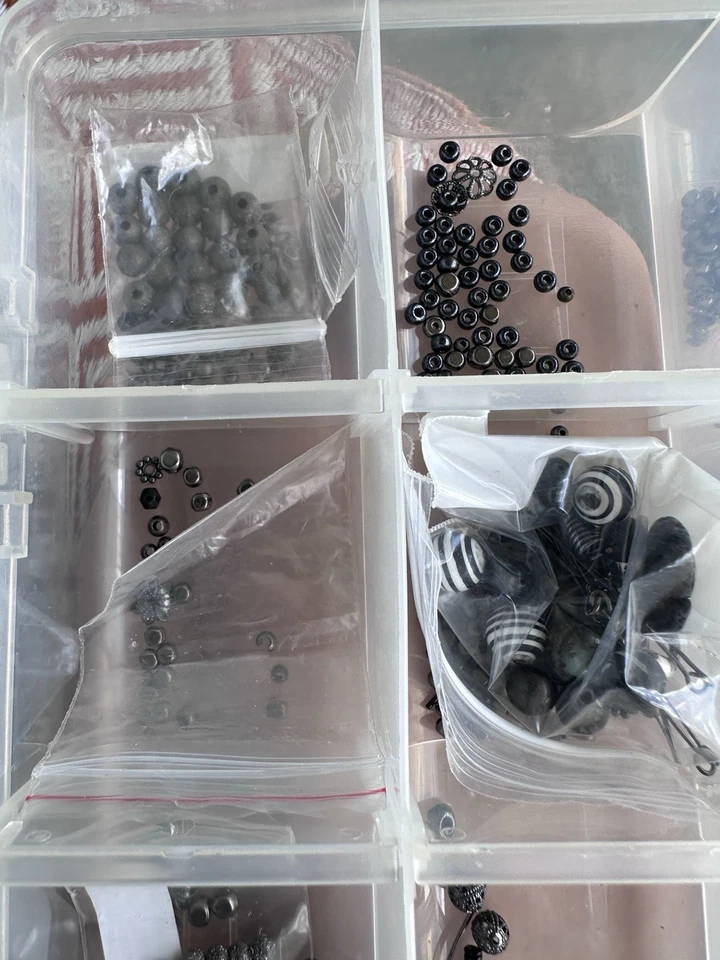 Cuentas de Murano Estilos Mixtos Gris Gunmetal Variedad Mixta 200+ Foto 2 de 4