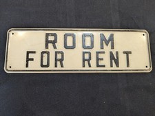 Room For Rent Embossed Metal Sign 12 3.5in