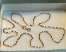 14ct rose gold round links belcher chain 585 1.15g (Not 9ct, 18ct gold)Not scrap