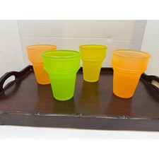 Libbey Set 4 ciotole cono gelato in vetro smerigliato Neon Sundae