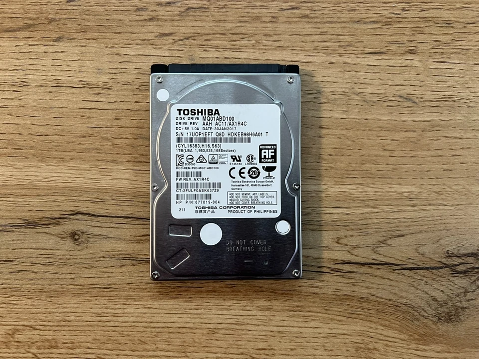 1TB Festplatte HDD 2,5 Zoll mit Windows 11 Pro 26H1 für Notebook Laptop und PC - Bild 2 von 3